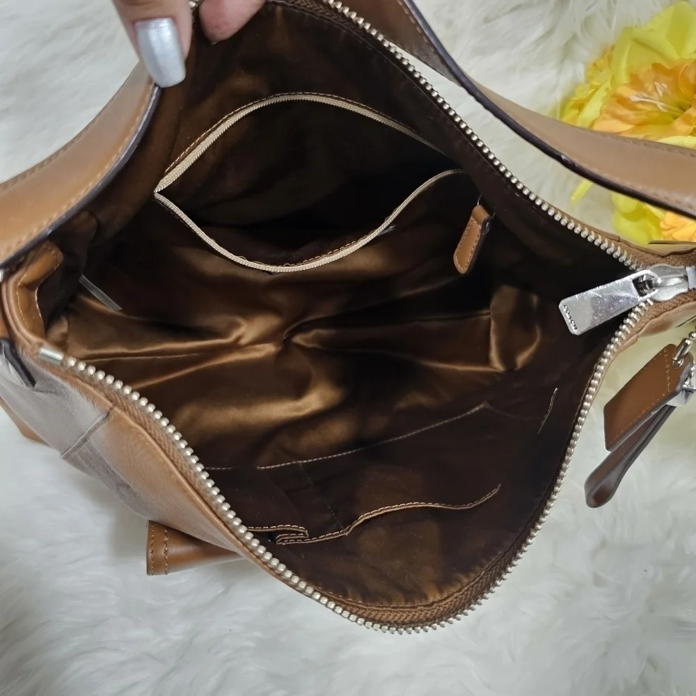 Coach F29881 Charlie Leather Hobo Shoulder Bag – Brown